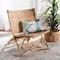 Baxton Studio Herrara Modern Bohemian Natural Brown Antique Rattan Foldable Lounge Chair 219-12705-ZORO - alternate 1